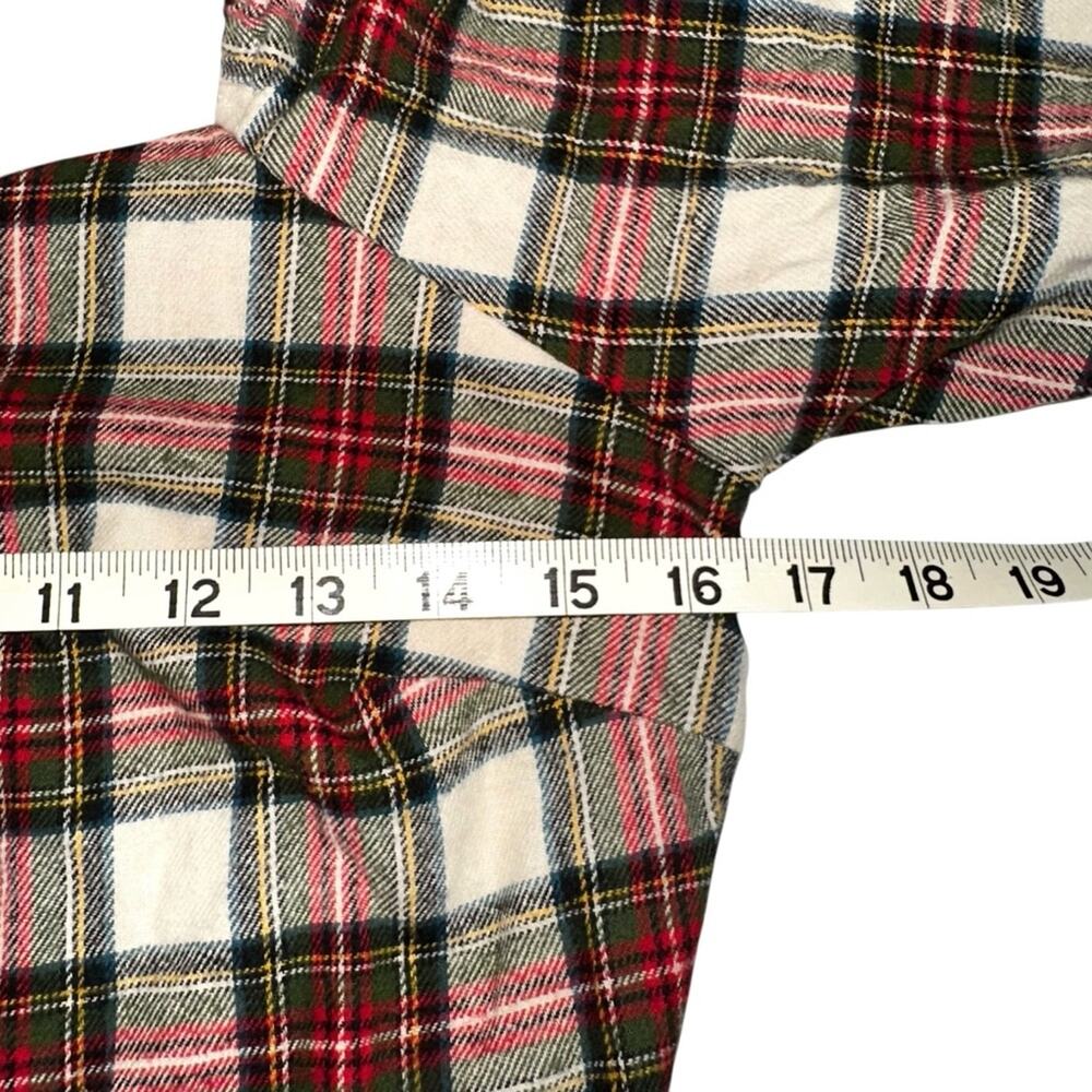 Ivy City Co Merry Holly Red & Cream Plaid Tiered Midi Dress SMALL with pockets - Picture 5 of 7